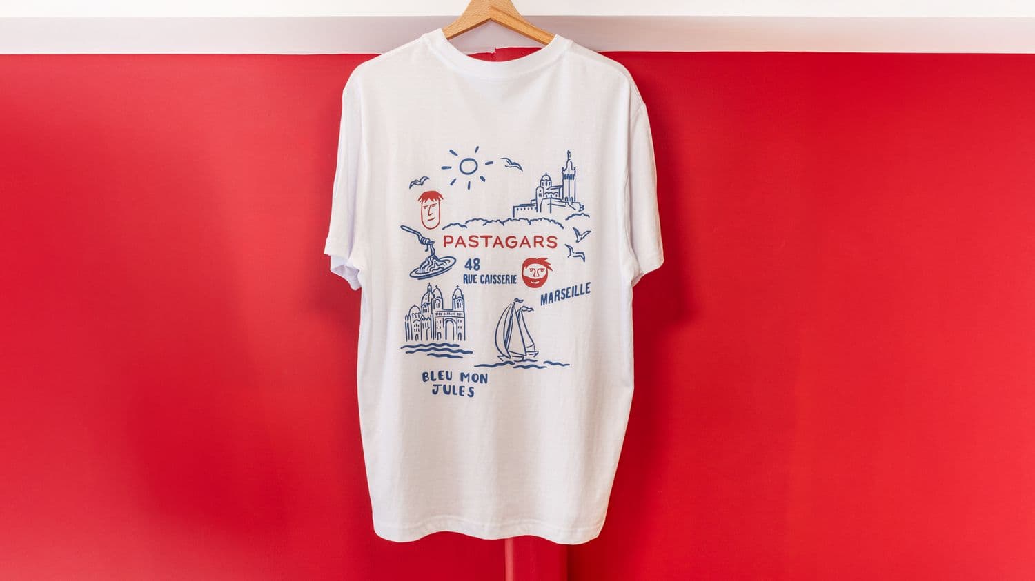 Illustrations Pastagars — Marseille dessinée à la main, « Bleu mon Jules »